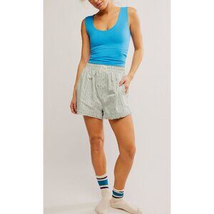 🆕 FREE PEOPLE Clean Lines Muscle Cami / Baywatch Blue